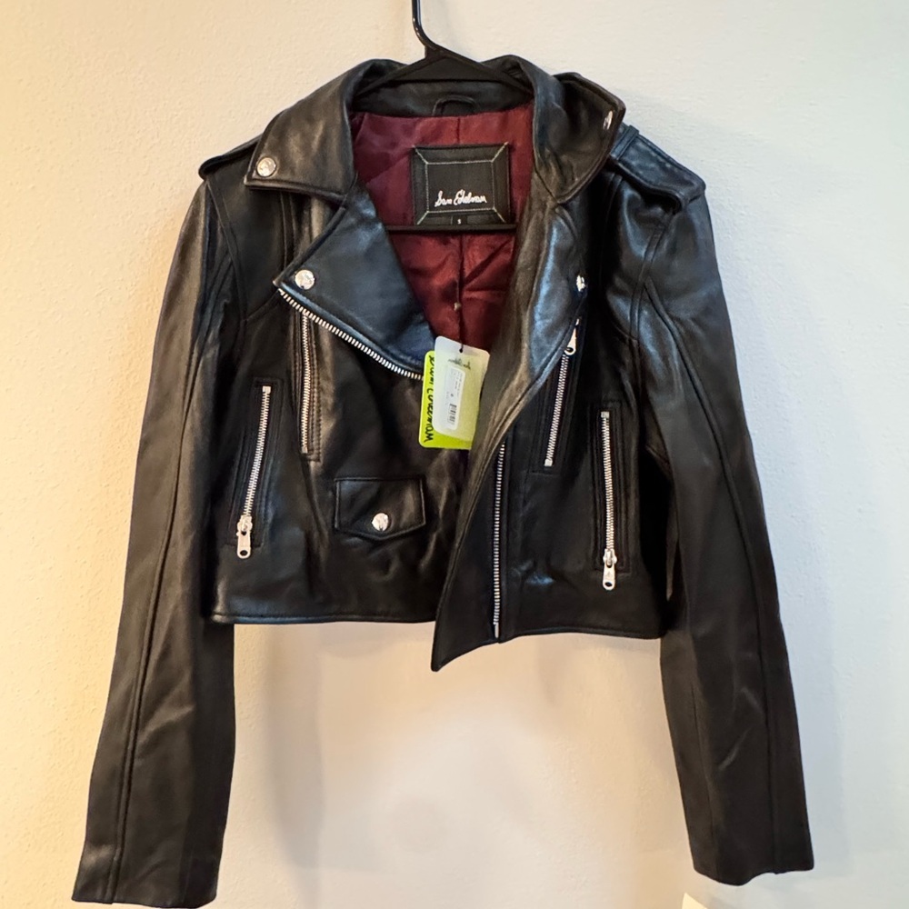 Black Leather Sam Edelman Jacket NWT
